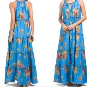 NWT House Of Harlow Helena blue maxi dress | vibrant colors